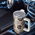 thumbnail image 6 of OBREWU Paw Print Tumbler with Handle and Lid,Paw Print 40oz Double Wall Vacuum Insulated Tumbler,Cups Gift for Women and Men, 6 of 7
