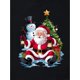 thumbnail image 4 of Women'S Christmas Santa & Snowman Print T-Shirt, Casual Round Neck Short Sleeve Tee, Polyester Stretch Knit Fabric, Festive Holiday Top for Spring/Summer/Autumn, 4 of 6