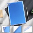 thumbnail image 6 of Allytechgroup Clear Case for iPad 9th/8th/7th Generation 10.2" & iPad Air 3 10.5" (Air 3rd Gen) & iPad Pro 10.5 2017, [Built-in Pencil Holder] Anti Yellowing Slim Shockproof Protective Cover, Blue, 6 of 7