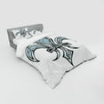 thumbnail image 2 of Ambesonne Retro Bedding Set 4 Pcs, Grunge Renaissance, Queen, Blue White Black, 2 of 2