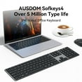 thumbnail image 6 of AUSDOM 2.4G Wireless Bluetooth Full Size Keyboard,Quiet Slim Multi-Device Rechargeable with Number Pad | Compatible with PC/Mac/Windows - Black, 6 of 8