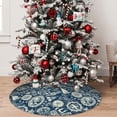 thumbnail image 4 of Cauagu 30" Christmas Tree Skirt Nautical Style Pattern Christmas Tree Decorations Tree Mat for Xmas Decorations Occasion Holiday Home Decor -30", 4 of 7
