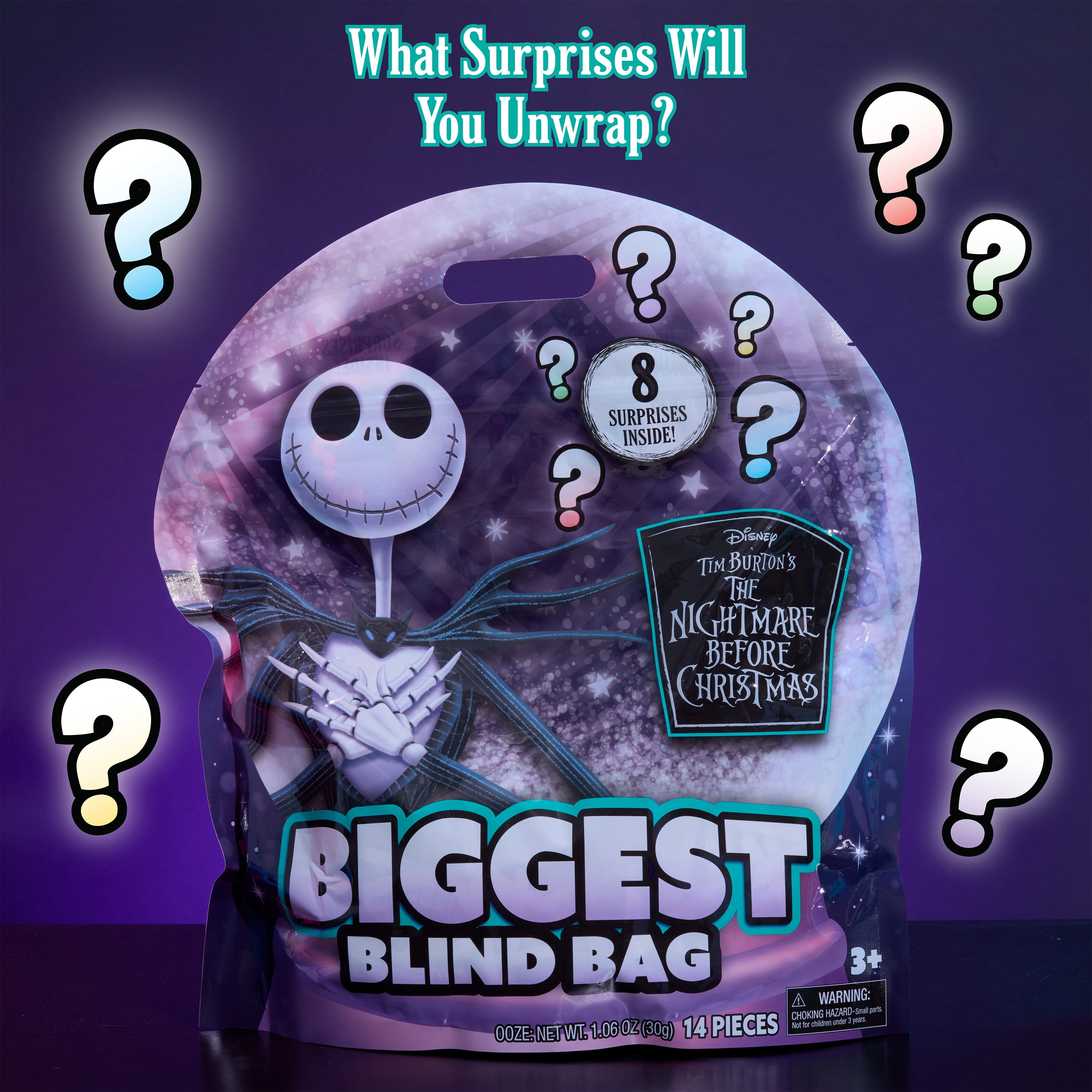 Disney Tim Burton's The Nightmare Before Christmas Biggest Blind Bag with 8 Surprises for Kids Ages 3 and Up