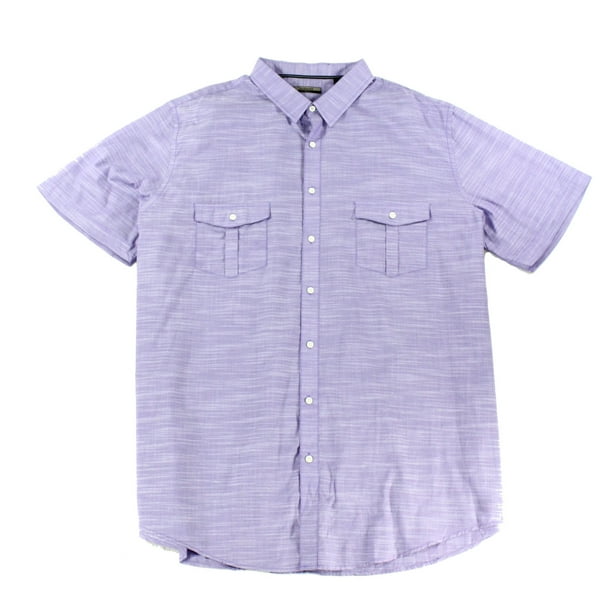 Alfani - NEW Purple Mens Tall Size 4XLT Textured Button Down Shirt ...