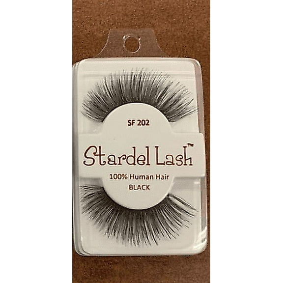 Stardel Lash 100% Human Hair Eyelashes Black - SF 202(pack of 3)