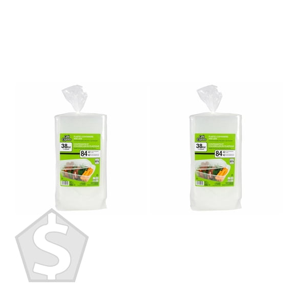 Caf Express Rectangular Containers With Lids - Pack of 2