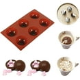 thumbnail image 1 of ZECATL Hot Chocolate Bomb Half Circle Baking Mold, How to Make Hot Chocolate Bomb with Marshmallows, The New Way to Enjoy the Milk (1pcs), 1 of 7