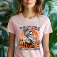 thumbnail image 5 of Fall Scented Candles Tee | Skeleton Girl Autumn Shirt | Unisex Casual T-Shirt, Azalea, Size 3XL, 5 of 6