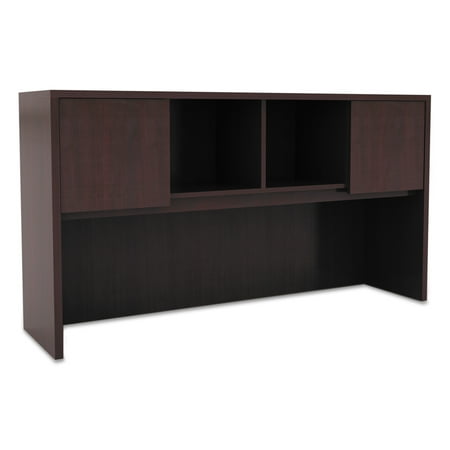 - Alera Valencia Series Hutch with Doors, 58 7/8w x 15d x 35 1/2h, Mahogany