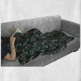 thumbnail image 6 of Tropical Soft Flannel Fleece Throw Blanket, Realistic Rainforest Flora Hibiscus Flowers Monstera Leaves Untouched Paradise, Cozy Plush for Indoor and Outdoor Use, 70" x 90", Multicolor, by Ambesonne, 6 of 6