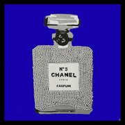 FRAMED Royal Blue Chanel No Paris Perfume by Pop Art Queen 12x12 FRAMED  Painting Print