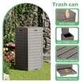 thumbnail image 4 of Bifanuo 31 Gallon Outdoor Trash Can, Waterproof Garbage Can with Tiered Lid and Drip Tray, Resin Outside Trash Bin for Patio, Backyard, Deck, 4 of 9