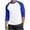 *Blue, variant on VBVC Men's 3/4 Sleeve Raglan Stretchy T Shirt , Color Block Crew Neck Tops For Men, S-4XL