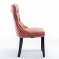 thumbnail image 4 of Dining Chairs Nikki Collection Modern, High-end Tufted Solid Wood Contemporary Velvet Upholstered Dining Chair with Wood Legs Nailhead Trim 2-Pcs Set,Pink, SW2001PK,Wooden Dining Chairs, 4 of 18