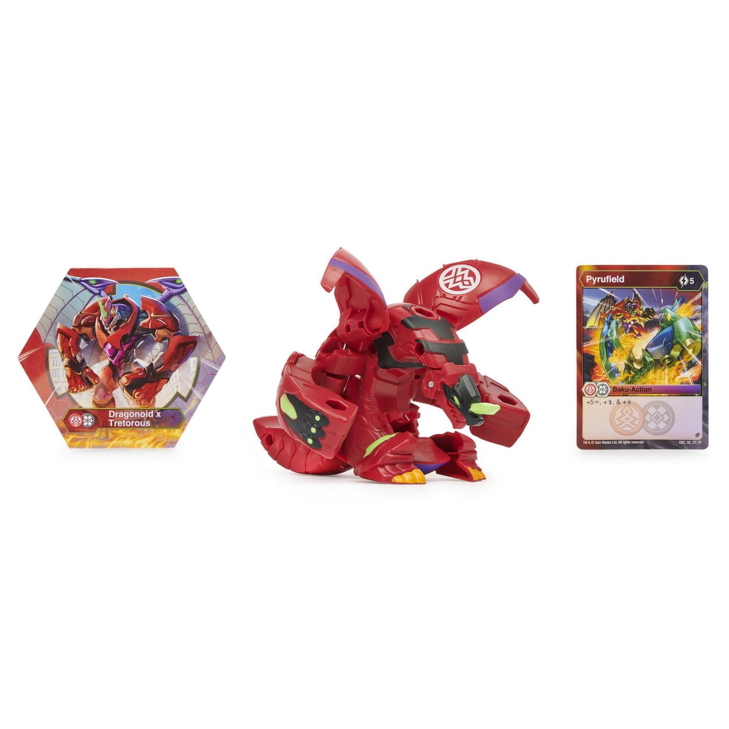 Bakugan Deka, Fused Dragonoid x Tretorous, Jumbo Collectible Transforming Figure, for Kids Aged 6 and up