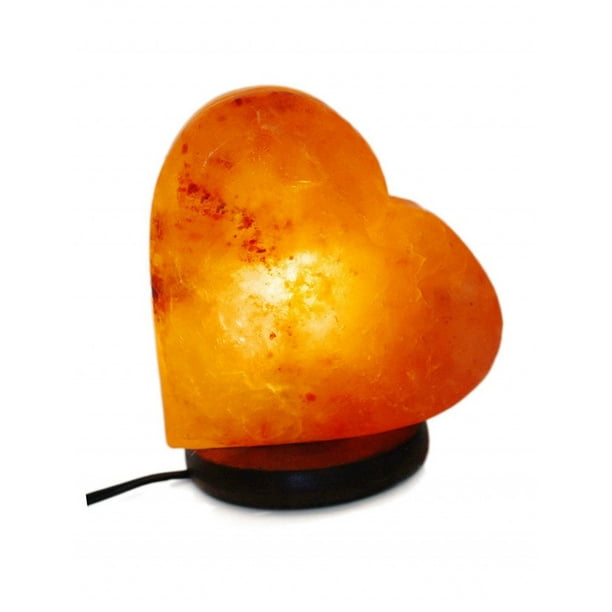 personalidad almuerzo Sobrio Himalayan Salt Lamp Heart Natural Crystal Rock Salt Lamp With Bulb & Cord -  Walmart.com