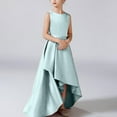 thumbnail image 2 of EnJoCho Girls Flared A-Line Dress Sleeveless Solid Color Casual Par𝗍y Dress for Kids Twirl Long Dress Age 4-12 Years Tight Fitting Stretc𝗁y Daily Wear, 2 of 6