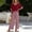 Style1-Red womens outfits, variant on Maqroz Women 2 Piece Outfits Sets Summer Striped Print Short Sleeve V Neck Top and Striped Pants Set Elastic Waist Pockets Casual Vacation Sets Green M