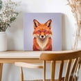 thumbnail image 2 of Framed Canvas Wall Art for Living Room Fox Wear Glasses Wall Decor, Purple Funny Animal Aesthetic Paintings for Bedroom Office Kitchen Bathroom, Ready to Hang Artwork Wall Pictures 8x8 Inch, 2 of 9