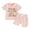 Pink, variant on Bagilaanoe 2pcs Toddler Baby Girl Shorts Set Short Sleeve Letter Print T Shirt Tops + Shorts 6M 12M 18M 24M Infant Casual Summer Clothes