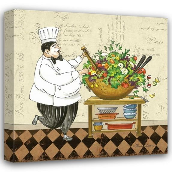 Pamela Gladding 28x28 Gallery Wrapped Canvas Wall Art Titled - Chef Salad