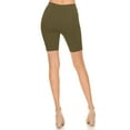 thumbnail image 4 of MOA Collection Women's Basic Workout Casual Solid Ribbed Biker Shorts Pants, 4 of 4