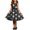 Black-A, variant on Girls Halloween Print Sleeveless A-Line Ruffle Hem Sundress Performance Clothing Dress