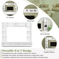 thumbnail image 4 of Large Wall Unit Entertainment Center with Bookshelves for TVs Up to 78'', Modern TV Console with Cabinets and Open Shelves, White, 4 of 8