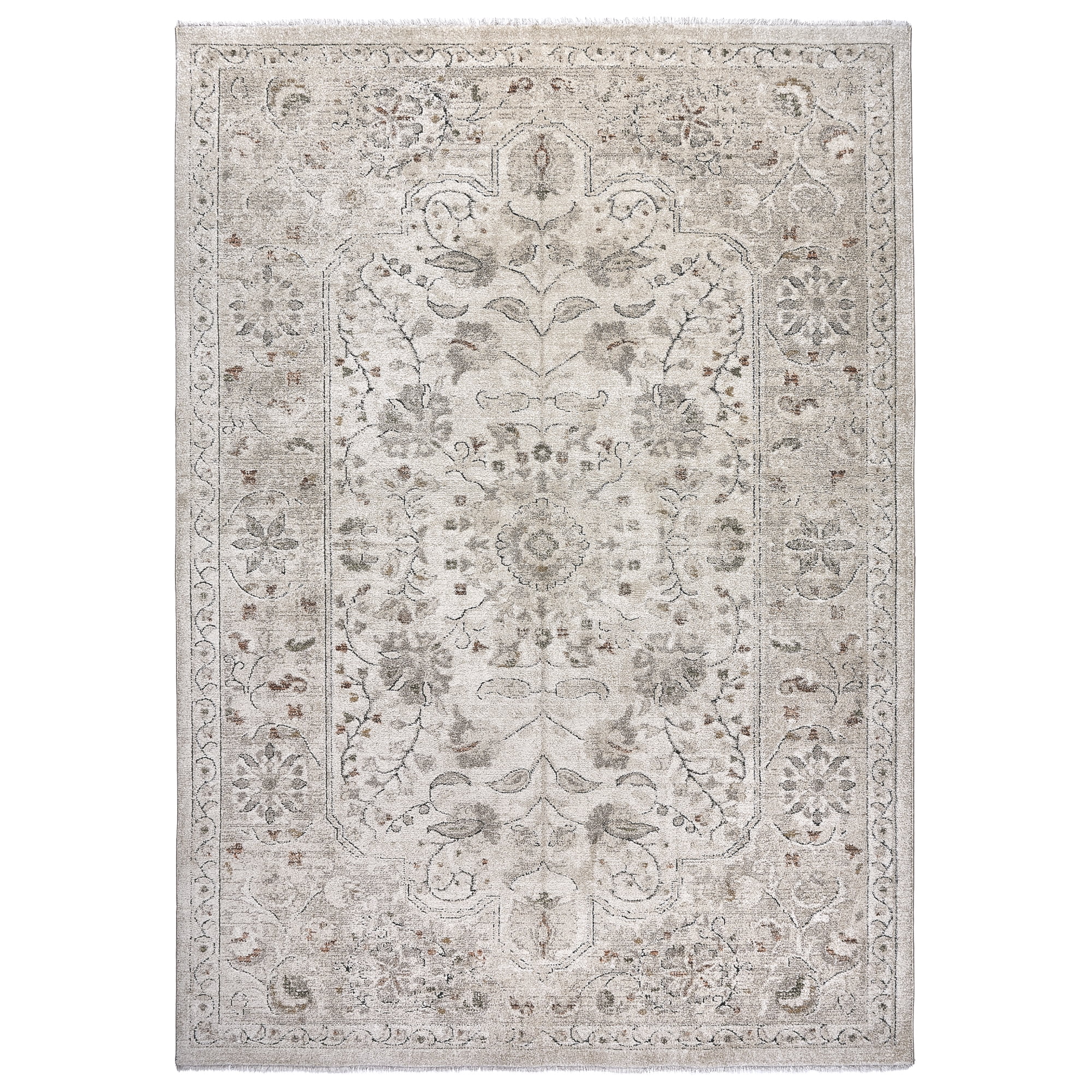 Paradis Orbis Traditional Oriental Ivory Area Rug, 6x9
