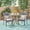 Gray/Gray, variant on Duke Outdoor 3 Piece Acacia Wood and Wicker Bistro Set with Cushions, Gray, Gray