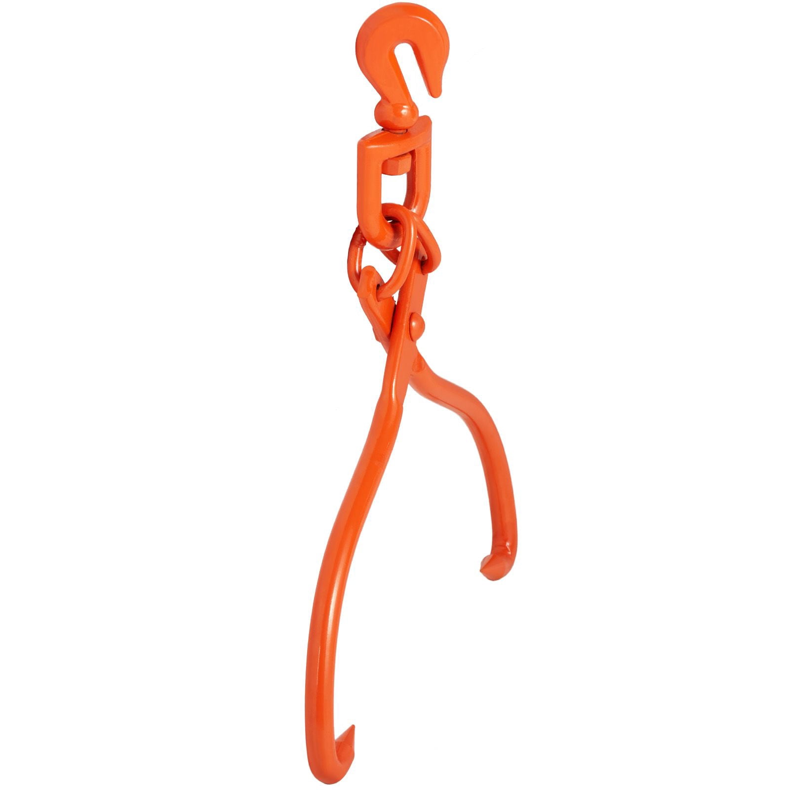 Log Skidding Tongs with 20" Max Opening, 772 lbs Capacity, #45 Steel, 360° Rotating Ring, for Tractor ATV Truck Log Transport