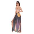 thumbnail image 3 of FORMRS Womens Long Sarong Beach Wrap Semi-Sheer Bikini Skirt Bathing Swimsuit Cover Up, Abstract Mountain, 3 of 7