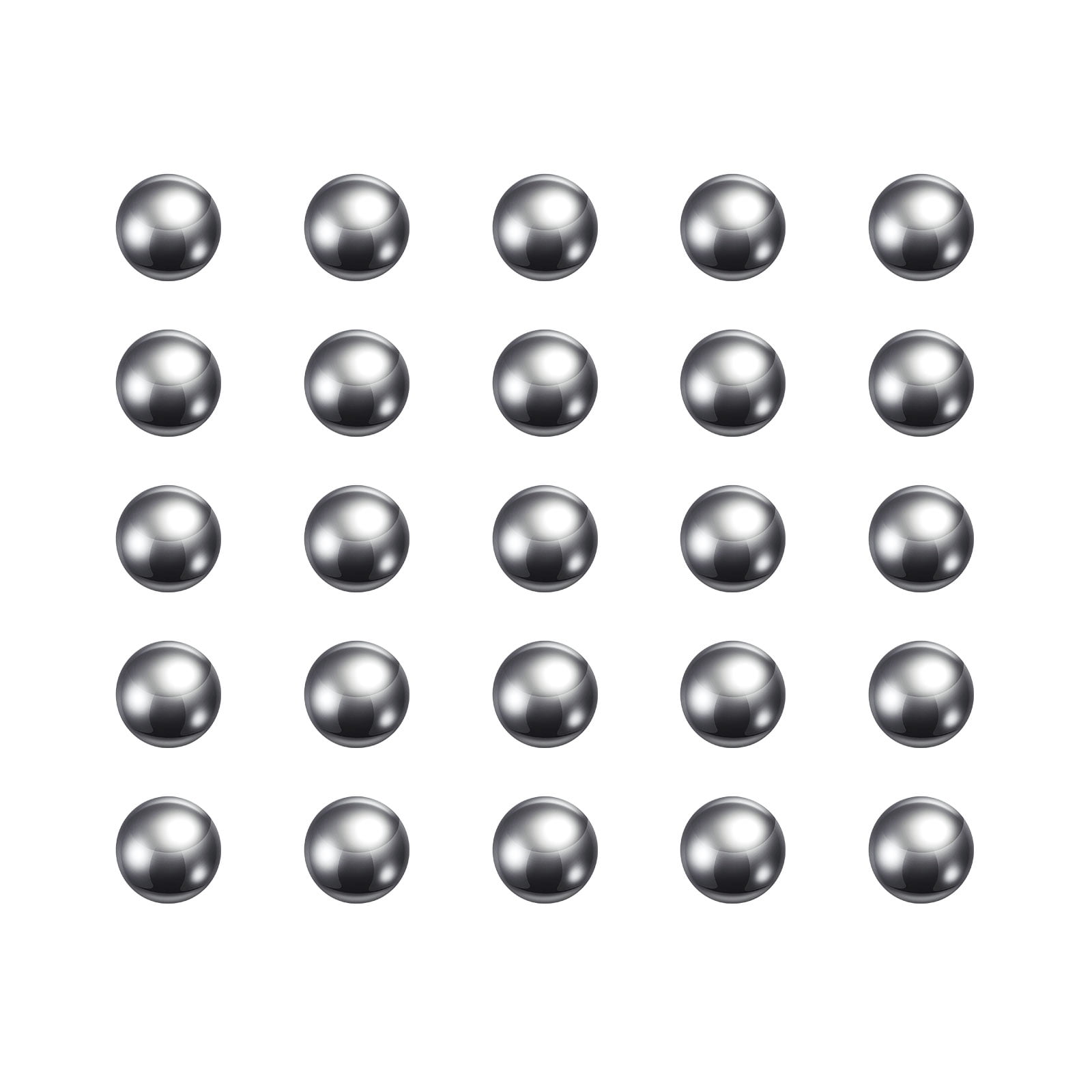 sourcing map 300pcs Précision Billes 5,5 mm Diamètre G200 201 Inox Acier pour Roulements