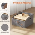 thumbnail image 5 of Medium Trapezoid Closet Storage Bins for Shelf, 6 Packs Non-woven Closet Organizer Baskets with Handles, Foldable Clothes Containers Boxes for Clothing, Book, Purse, 16L, Gray, 5 of 8