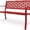 Red, variant on 50" Outdoor Bench Metal with Floral Back, Garden Bench Front Porch Bench for Yard Patio Entryway Park Outside, 800lb Capacity - Yellow