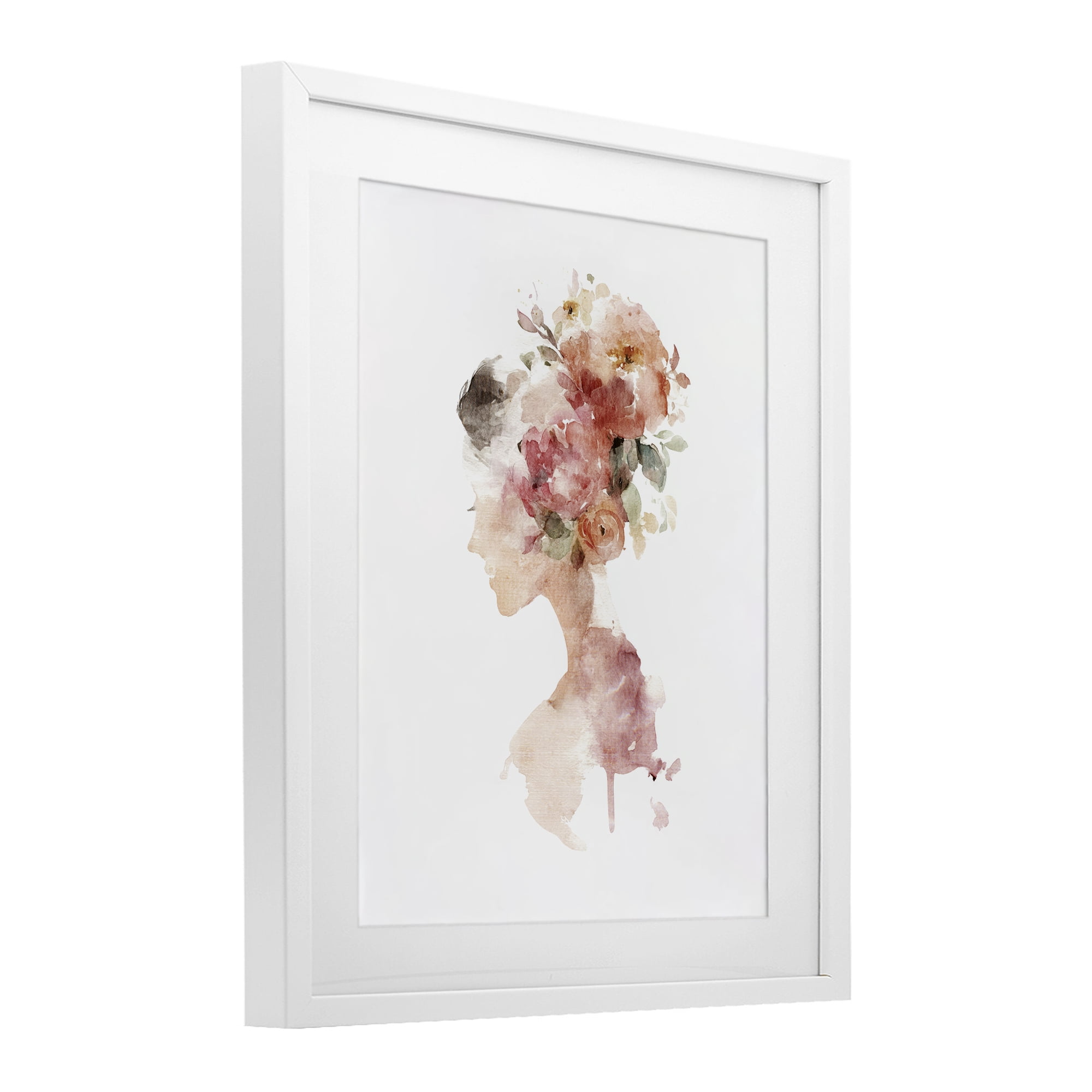 Stupell Industries Flowing With Petals Portrait White Framed Print Under Glass, design by Svetlana Aleynikova