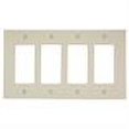 thumbnail image 2 of Leviton 80612-A Almond Midway Four Gang Decora Wall Plate, 2 of 2