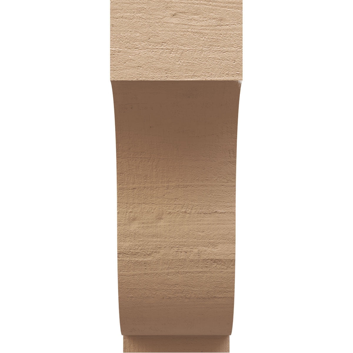4"W x 8"D x 12"H Classic Van Buren Rough Cedar Woodgrain TimberThane Corbel, Primed Tan