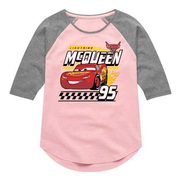 Disney's Cars - Lightning McQueen 95 - Toddler And Youth Raglan Graphic T-Shirt