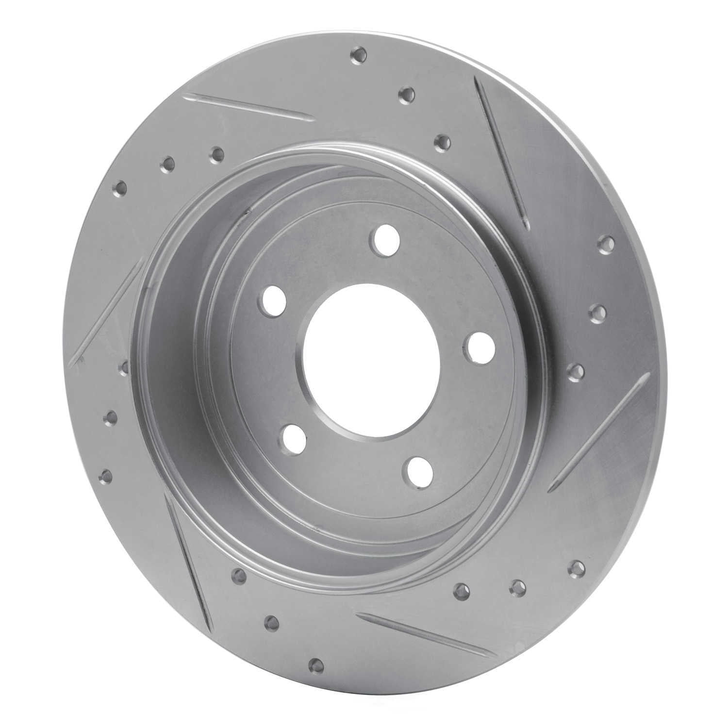 Dynamic Friction Company 631-54194L DFC Brake Rotor - Drilled And Slotted - Silver