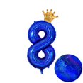 thumbnail image 4 of Globo número 8 azul de 40" con corona hengximaoyi, 4 of 4