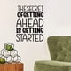 thumbnail image 1 of Adhesivo de pared con cita motivacional «El secreto de salir adelante», 1 of 3