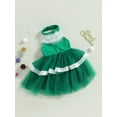 thumbnail image 3 of Mialoley Filles une Ligne Robe, Robe Sans Manches Licou Dos Patchwork Brillant Robe d'Été en Tulle, 3 of 9