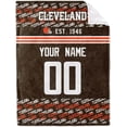 thumbnail image 2 of Cleveland Throw Blanket Custom Name and Number Blanket for Men Women Boy Gifts, 2 of 5