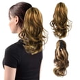 thumbnail image 6 of Long Clip In Ponytail Extension Synthetic Hairpiece For Women Wavy Curly Style, 6 of 8