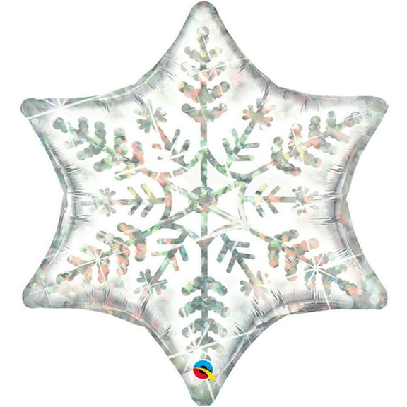 Snowflake Holographic Balloon 36"