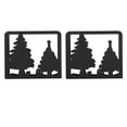 thumbnail image 1 of 2 servilleteros de acero inoxidable antideslizantes y gruesos con diseño de árbol hueco y base estable para fiestas, árboles de Navidad., 1 of 14