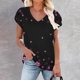 thumbnail image 1 of Fiudx Ofertas Flash Artículos En Oferta Blusa Informal de Manga Corta con Cuello En V y Estampado de Moda para Mujer, 1 of 6