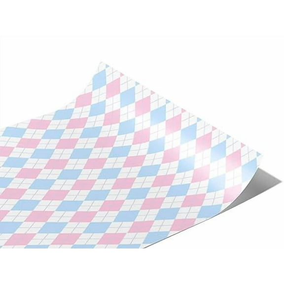Rwraps Multicolored Argyle Easter Sunday Matte Vinyl Film Wrap 59in x 5ft Vinyl Vehicle Car Film