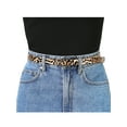 thumbnail image 4 of INSPIRE CHIC Women's Skinny Waist Belts Single Pin Buckle Cute Animal Printed Pants Dress Thin Faux Leather Belt Fit waist 77-94cm/30-37" Leopard Printed, 4 of 4